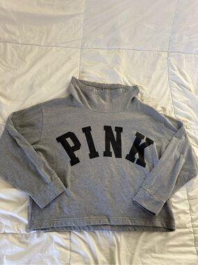 Victoria's Secret PINK Gray Turtleneck Sweatshirt